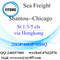 Shantou poort zeevracht verzending naar Chicago